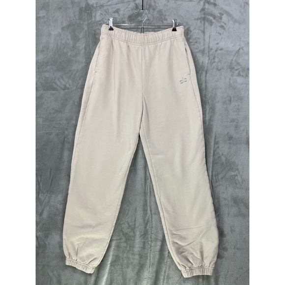 ALO Yoga Pants - ALO Accolade Sweatpants Women's Size M Ivory Drawstring Waist Joggers